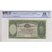 Commonwealth of Australia 1942 £1 Banknote Armitage/McFarlane PCGS 55 aUNC