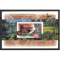 Australia 1997 $10 Kakadu SG1686 Ovpt for "Italia 98" Mini Sheet MUH 25-15