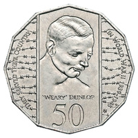 Australia 1995 Weary Dunlop End of WWII 50c UNC Coin ex Mint Roll