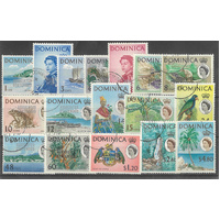 Dominica 1968 Statehood Ovpt Set of 17 Stamps SG214/31 Fine Used 19-9-ew