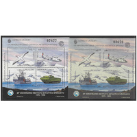 Uruguay 1995 ARTIGAS Research Base Perf & Imperf Mini Sheets Sc.1589 MUH 18-3-ew
