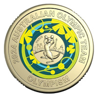 Australia 2024 Olympic Team $2 Coloured Coin - Olympism