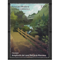 Spanish Andorra 2023 Ral De La Massana Road Extension Single Stamp MUH