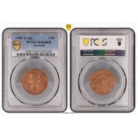 Australia 1964 Halfpenny ½D Coin PCGS MS64RB
