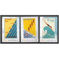 Australia 2024 Gert Sellheim Travel Posters Set of 3 Stamps MUH