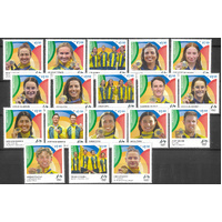 Australia 2024 Paris Olympic Gold Medallists Set of 18 Stamps MUH