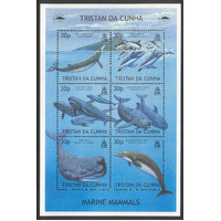 Tristan Da Cunha 2002 Marine Mammals Mini Sheet SG758 MUH 35-7