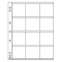 Lighthouse Numis Coin Sheets/Pages 12 Pockets for 2x2" Holders (50x50mm) Pack/5