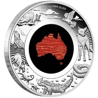 Australia 2025 Great Southern Land 1oz Silver Proof Snakeskin Jasper $1 Coin