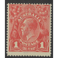 Australia KGV Stamp Single Crown WMK 1d Red Die II SG21d MUH #AUBK
