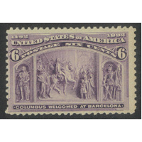 USA 1893 Columbus 6c Stamp Scott 235 Mint Unhinged #BK99