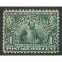 USA 1907 Jamestown Expo 1c Stamp Scott 328 Mint Very Lightly Hinged #BK99