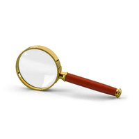 Lighthouse Magnifier Glass With Rosewood Handle, 3x Magnification 50mm