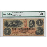 USA The Corn Exchange Bank 1860 $1 Banknote PMG30