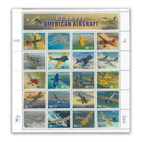 USA 1997 Classic American Aircraft Sheetlet/20 Stamps Scott 3142 MUH #US38