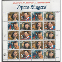 USA 1997 Opera Singers 32c Sheetlet/20 Stamps Scott 3157a MUH #US41