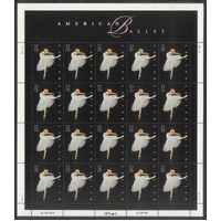 USA 1998 American Ballet 32c Sheetlet/20 Stamps Scott 3237 MUH #US46