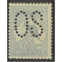 Australia Kangaroo Stamp 1st WMK 6d Dull Blue Perf Large OS SG O8 MUH #AUBK