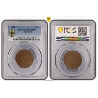 Australia 1911 Half Penny PCGS MS62BN