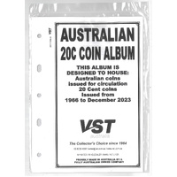 VST 20c Coin Album Supplement Pack – 2023 Edition