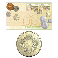 Australia 2026 60th Anniversary of Decimal Currency Stamp & $1 Coin PNC