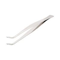 Premium Tweezers for Stamps 15cm Bent Spade High-grade Flexible Steel with Pouch