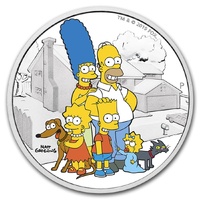 Tuvalu 2019 $2 The Simpsons Family 2oz Silver Proof Coin