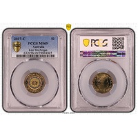 Australia 2017 Lest We Forget $2 "C" mmk Coloured Coin PCGS MS69