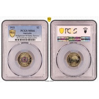 Australia 2021 Indigenous Military Service $2 Coloured Coin PCGS MS66