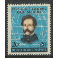 Germany West 1952 20pf Carl Schutz single stamp Scott 691 Mi.155 MUH 6-13