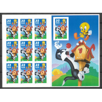USA 1998 Looney Tunes - Sylvester and Tweety Sheet/10 Self-adhesive Stamps MUH 9-33