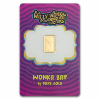 "Willy Wonka & The Chocolate Factory" 1g Pure Gold Wonka Bar PAMP Mint