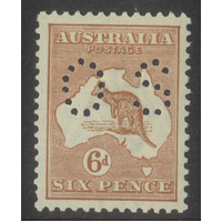 Kangaroo 3rd WMK 6d Stamp Chestnut Perf OS SG O76 Mint Lightly Hinged