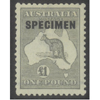 Kangaroo 3rd WMK £1 Stamp Grey ovpt Specimen Type D BW 53Axg SG75s Fine MVLH