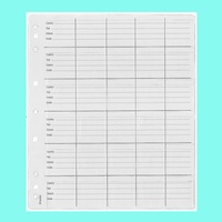 Plastic Coin Pages/Refills 30 Pockets With Backing Paper Pack/10 For Au 50c Coins