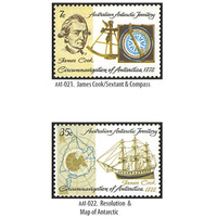AAT STAMPS 1972 200TH ANNIVERSARY CIRCUMNAVIGATION OF THE ANTARCTIC BY CAPTAIN JAMES COOK