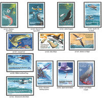 AAT STAMPS 1973 FOOD CHAIN & EXPLORERS' AIRCRAFT SET OF 12