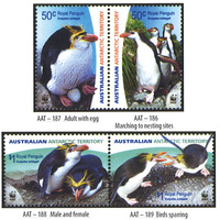AAT STAMPS 2007  ROYAL PENGUINS 2 PAIRS