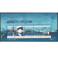 AAT STAMPS 2011 CENTENARY OF THE AUSTRALIAN ANTARCTIC EXPEDITION 1ST ISSUE MINI SHEET