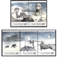 AAT STAMPS 2013 CENTENARY OF THE AUSTRALIAN ANTARCTIC EXPEDITION 3RD ISSUE SET OF 5