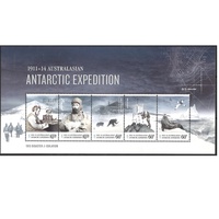 AAT STAMPS 2013 CENTENARY OF THE AUSTRALIAN ANTARCTIC EXPEDITION 3RD ISSUE MINI SHEET