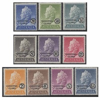 Christmas Island 1958 Stamps QEII Definitives Set of 10 MUH SG1/10
