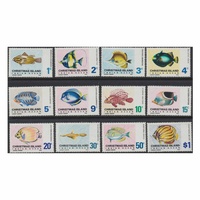 Christmas Island 1968 to 1970 Stamps Fishes Set of 12