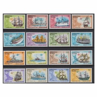 Christmas Island 1972 to 1973 Stamps Ships Set of 16