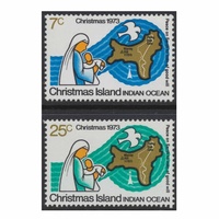Christmas Island 1973 Stamps Christmas Set of 2