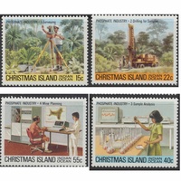 Christmas Island 1980 Stamps Phosphate Industry 1st Issue Set of 4
