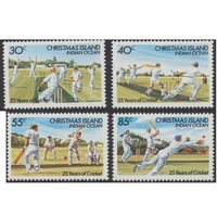 Christmas Island 1984 Stamps 25th Anniversary of Cricket Set of 4