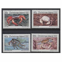 Christmas Island 1985 Stamps Crabs 3rd Series Set of 4