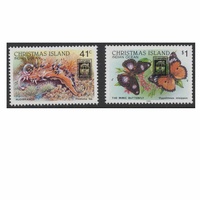 Christmas Island Stamps 1989 Melbourne Stampshow Set of 2