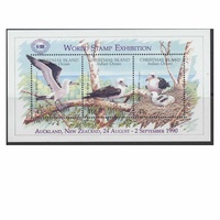 Christmas Island Stamps 1990 New Zealand International Stamp Exhibition Mini Sheet
